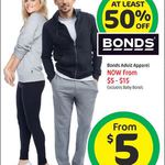 At Least 50% off Bonds Adult Apparel @ Countdown