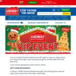 Extra 10% off (Exclusions Apply) @ Chemist Warehouse (Dec 14)