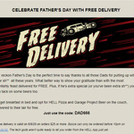 Free Delivery on Orders over $25 at Hells Pizza on Fathers Day