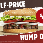 Half Price: Whopper Burger $4.00 @ Burger King