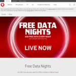 Vodafone 2GB Free Data Nights (5pm to Midnight) for MyFlex and Mates plans