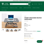 30% off Height Adjustable Monitor Stand Riser $126 + Shipping @ Living Culture