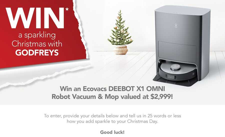 Win an Ecovacs DEEBOT X1 Omni Robot Vacuum and Mop with autoempty