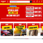 10% off RRP with $100-$199.99 Spend, 20% off with $200-$299.99 Spend, 30% off with $300+ Spend @ Supercheap Auto (Online Only)