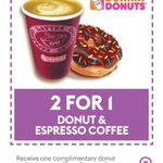 Buy a Donut and Coffee - Get a Donut and Coffee Free @Dunkin' Donuts