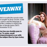 Win a Double Pass to Body Double from The Dominion Post (Wellington)