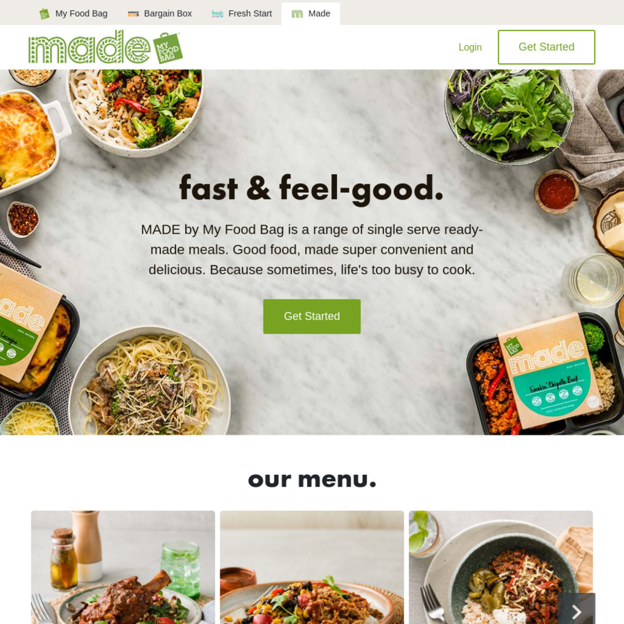 50 off (4 Meals for 23.96) Made by My Food Bag ChoiceCheapies