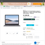 Microsoft 13.5 Inch Surface Laptop 4 $1,259.10 (With MarketClub/MarketClub+, $1,329.05 Non-Members) @ The Market