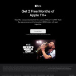 2 Months Free Apple TV+ (New & Eligible Returning Subscribers, Payment Card Verification Required) @ Apple