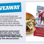 Win 1 of 2 Wendy's Bacon Portabella Swiss Melt Combo Voucher + a Double Pass to Baywatch from The Dominion Post