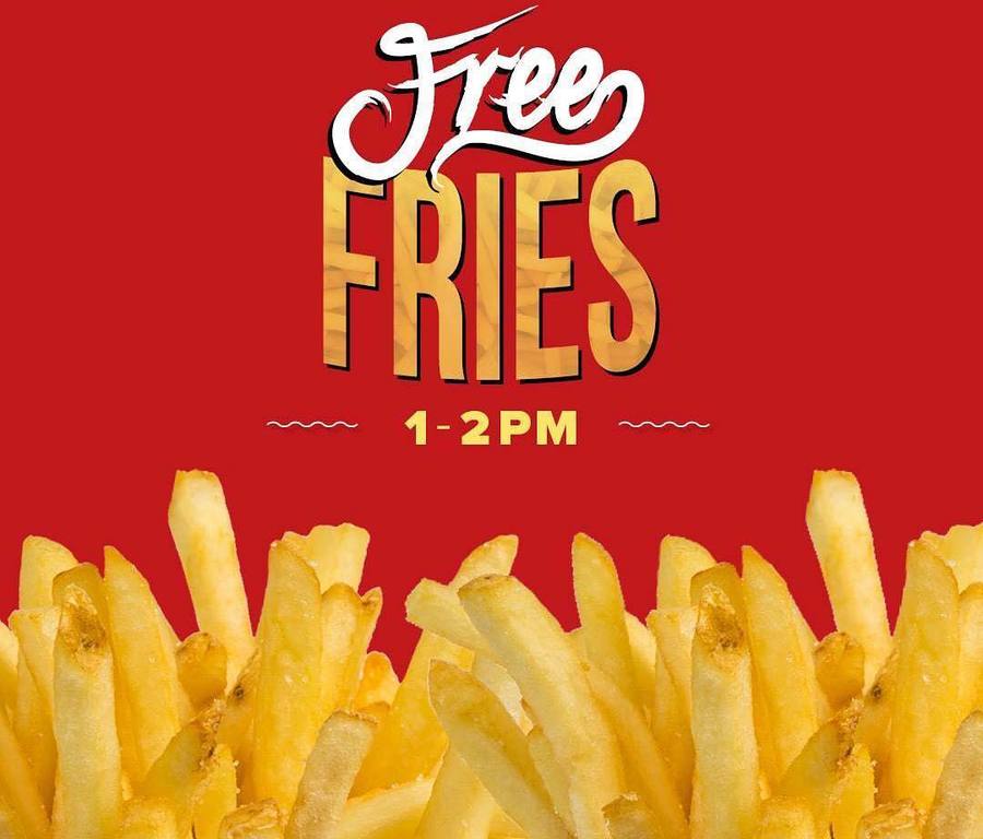 Free Fries until 2PM Today Lord