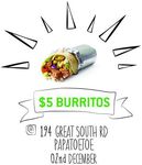 $5 Burrito's All Day 2/12 @ Zambrero Papatoetoe AKL