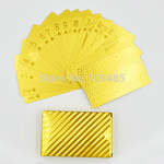 Durable Waterproof Playing Cards Gold Foil Poker - USD $7.79 40% OFF + Free Shipping @AVA CABLE