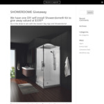 Win a DIY Showerdome Kit (Valued at $339) @ Eastern Bay App