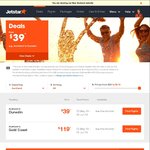 Jetstar Friday Fare Frenzy: AKL - DUD $78 Return, WLG - DUD $70 Return, WLG - Gold Coast $109