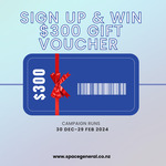 Subscribe to the Newsletter to be in to Win a Space General $300 Store Voucher @ Space General