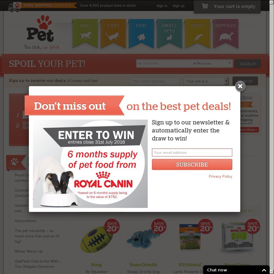 15 off Sitewide Pet.co.nz ChoiceCheapies