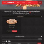 FREE Large Meat Lovers When You Buy a Large Chicken Supreme Pizza + FREE Classic Cheese Pizzas $10.50 @ Pizza Hut