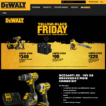 DeWalt Yellow & Black Friday Deals: 18v XR Brushless 2 Piece Combo $349 & More @ Dewalt
