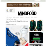Win an Edmund Hillary T-Shirt, Cap & Flask (Worth $285) from Mindfood