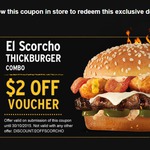 Carl's JR - El Scorcho Thickburger Combo - $2 off Coupon  - Now $13.50
