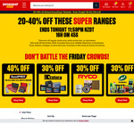 20-40% off RRP Storewide (Exclusions Apply) @ Supercheap Auto