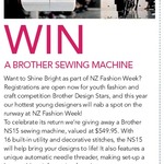 Win a Brother NS15 Sewing Machine, (Worth $549.95) from Your Weekend