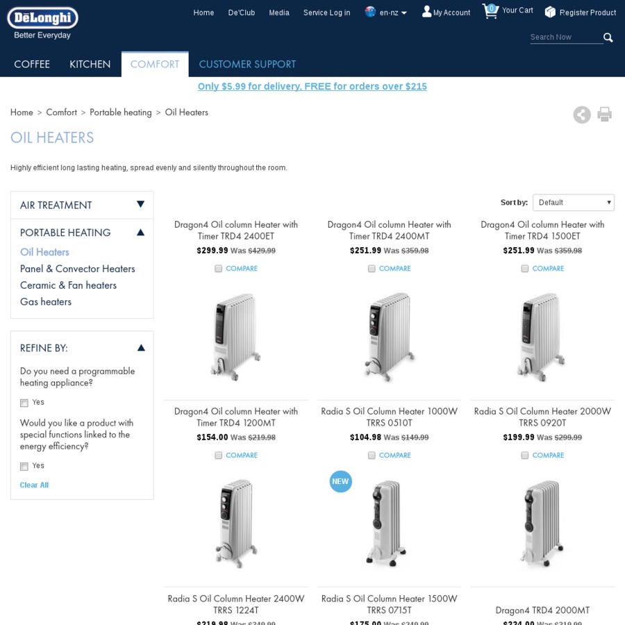 DeLonghi Official site 30 off Heaters & Dehumidifiers Plus Free