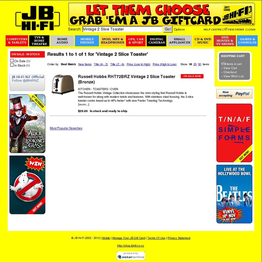 Russell Hobbs 2 Slice Toaster 29 (Was 75) + 5 Post JB HiFi Only) ChoiceCheapies