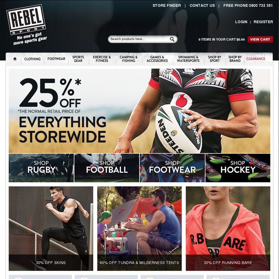 Rebel Sport 25% off Storewide - ChoiceCheapies