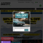 40% off Tyres, 50% off Audio, 30% off Everything Else @ Hyper Drive