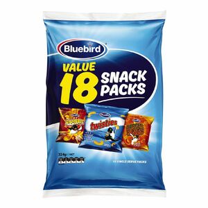 Bluebird Value 18 Pack (Twisties / Rashuns / Burger Rings) $5 @ The Warehouse