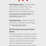 Discounted Mobile Plans: $5 or $10 Discount on Small / Medium Endless SIM Plans via Vodafone App (Existing Customers)