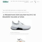 Win a pair of Ecco Men's or Women's GOLF BIOM H4 golf shoes (worth $379.55) @ Golfer Pacific