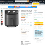 Instant Air Fryer 4L (1600W) $89.72 Delivered @ Amazon AU