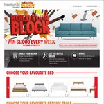 Win 1 of 10 $1000 Freedom Furniture Vouchers from The Block