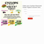 BOGOF Cyclops Flavoured Greek Yoghurt 500g (Redeemable at New World & PAK'n SAVE South Island Stores)