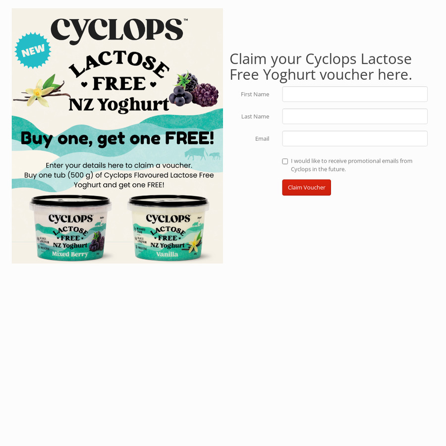 BOGOF Cyclops Lactose Free Yoghurt 500g (Redeemable at New World & PAK ...