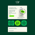 [Auckland] 50% off First Order: Full Cream Milk 1.9L (Inc. Reusable Glass Bottle, Limit of 2) $4.99 (C&C Only) @ Happy Cow Milk