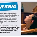 Win a Bodyhaven Spa Champagne Spa Package from The Dominion Post (Wellington)