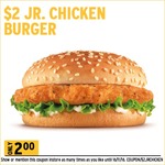 $2 Jr. Chicken Burger @ Carl's Jr