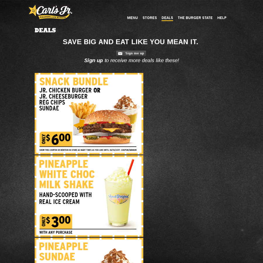 Carls Jr Snack Bundle 6 + Other Coupons ChoiceCheapies