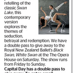 Win a Double Pass to Royal New Zealand Ballet's Black Swan, White Swan from The Dominion Post (Wellington)