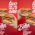 Two Cheeseburgers for $8 (Student ID required, 11am-3pm) @ Better Burger (22 Customs Street, Auckland)