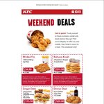 KFC Coupons: 4 Wicked Wings + Reg Chips $4.90, 2 Big Kahuna Burgers + 2 Reg Krushers $20 + More