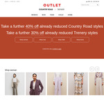 Extra 40% off Country Road, Extra 30% off Trenery + $9.95 Shipping (Free over $100) @ Country Road & Trenery Outlet