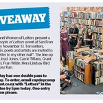 Win a Double Pass To People of Letters Event at San Fran, Nov 13 from The Dominion Post (Wellington)