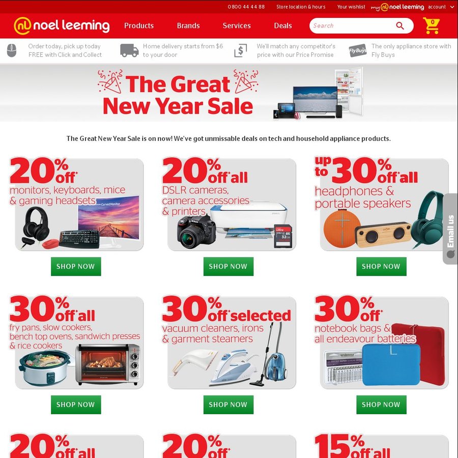 Noel Leeming New Years Sale - 15% - 30% off - ChoiceCheapies