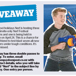 Win 1 of 3 Double Passes to Nerf Festival Showdowns from The Dominion Post (Wellington)