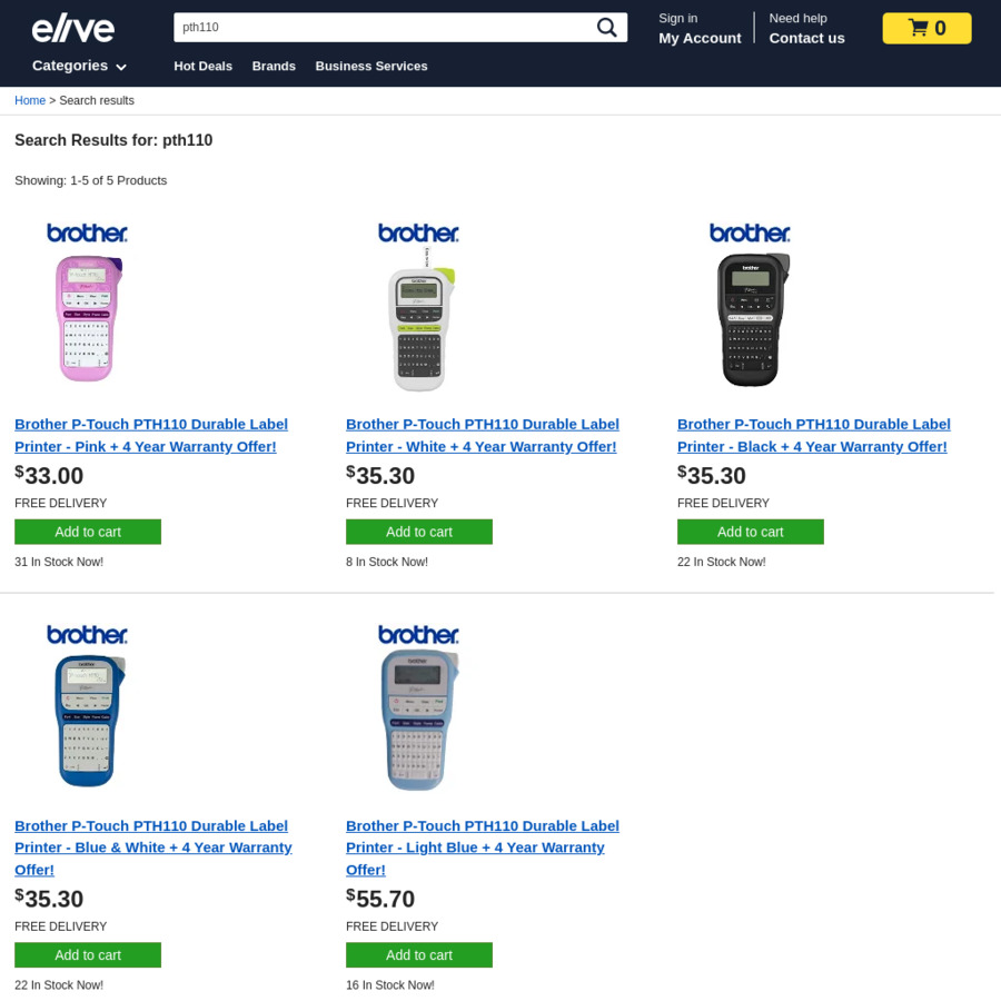 Brother PTH110 Pink Label Maker 33 Delivered (13 after Cashback) elive ChoiceCheapies